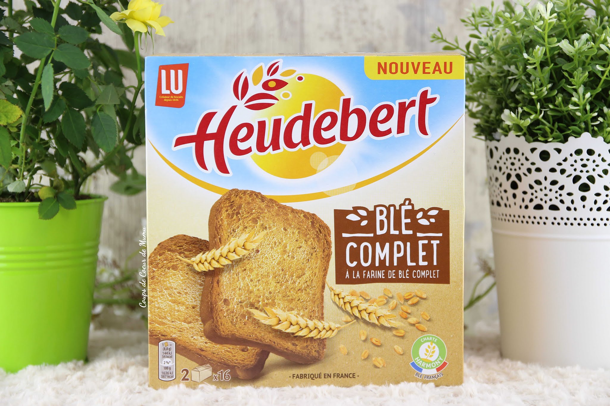 Heudebert - Biscottes Céréales & Graine ou Blé complet, Février 2019