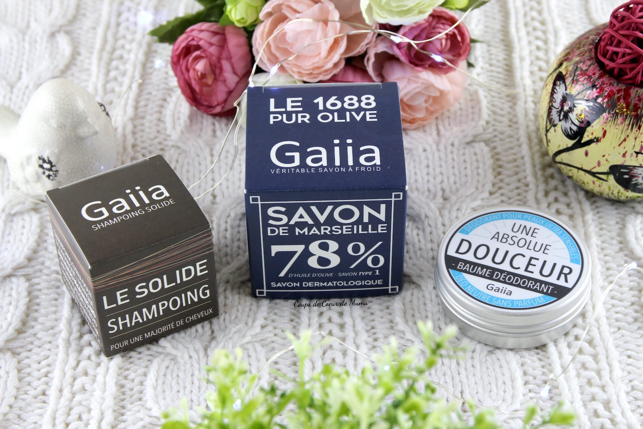 Mon avis détaillé sur les nouveautés de la Savonnerie Gaiia : Shampooing Solide, Savon de Marseille et Baume Déodorant.