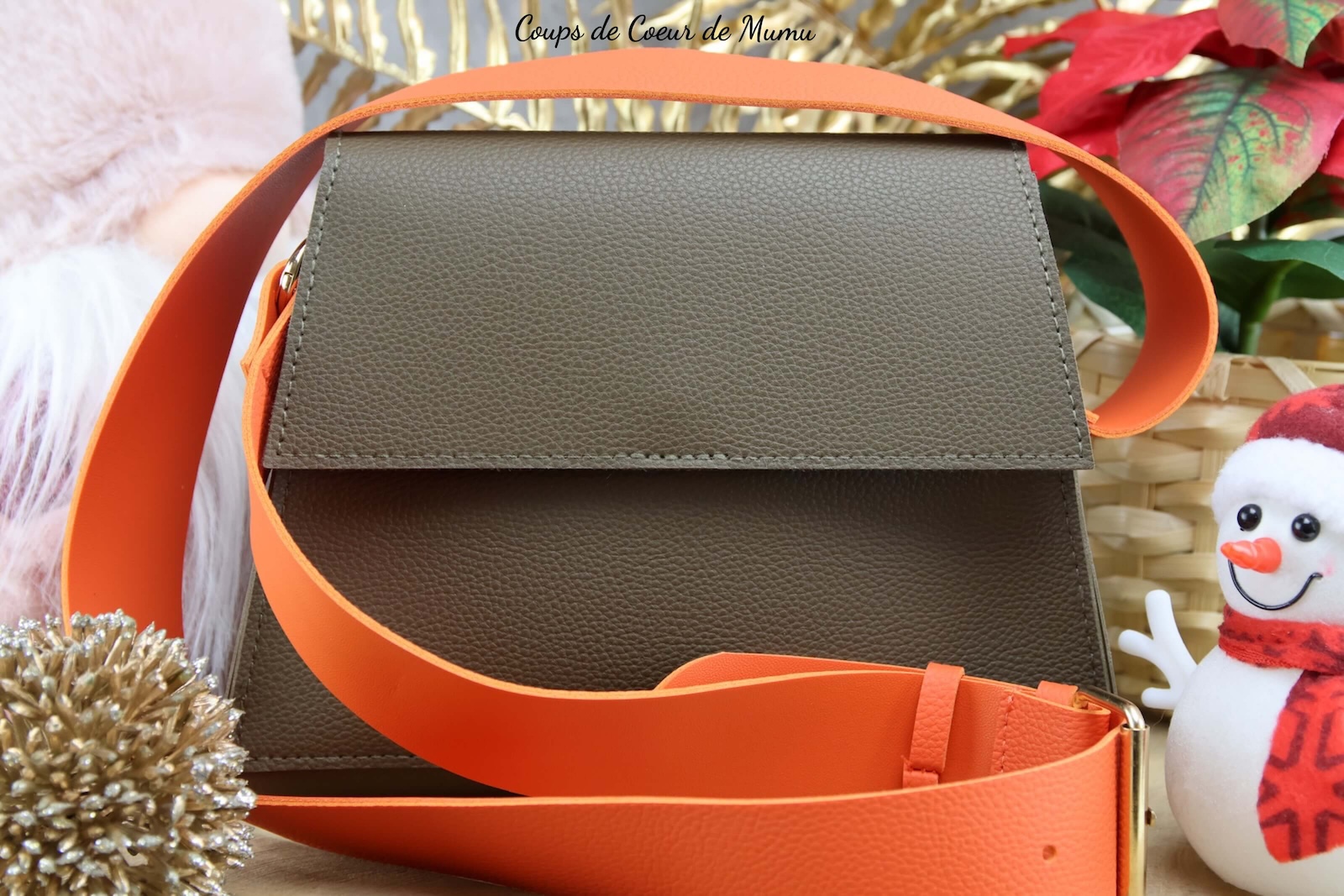 Petit sac à main My Little Box kaki et orange