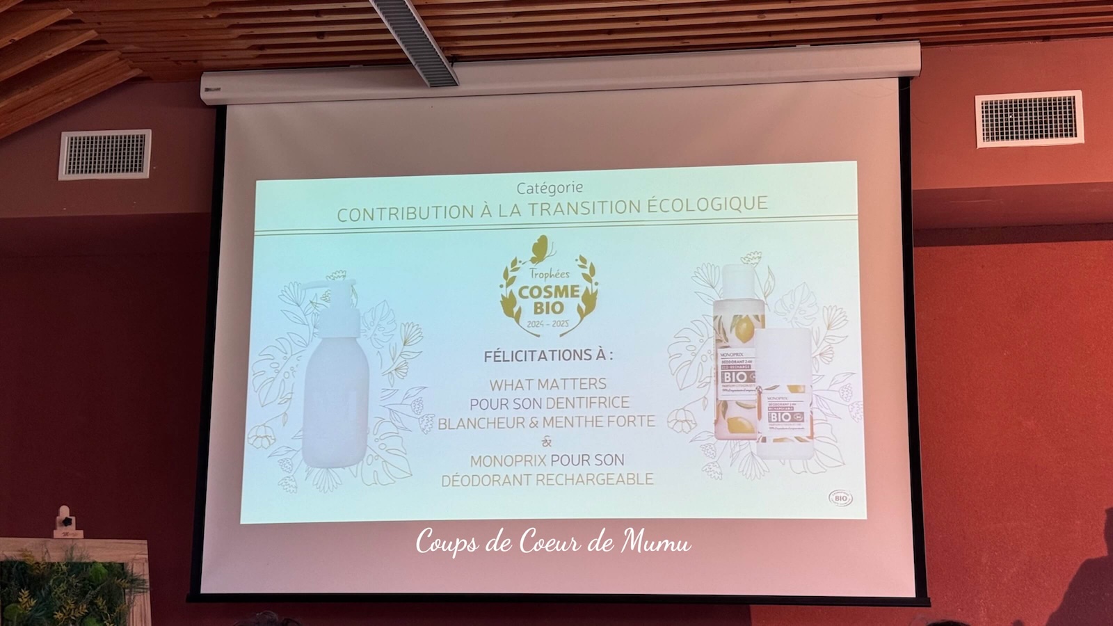 catégorie "Contribution à la Transition Ecologique" Trophées Cosmébio 2024 2025