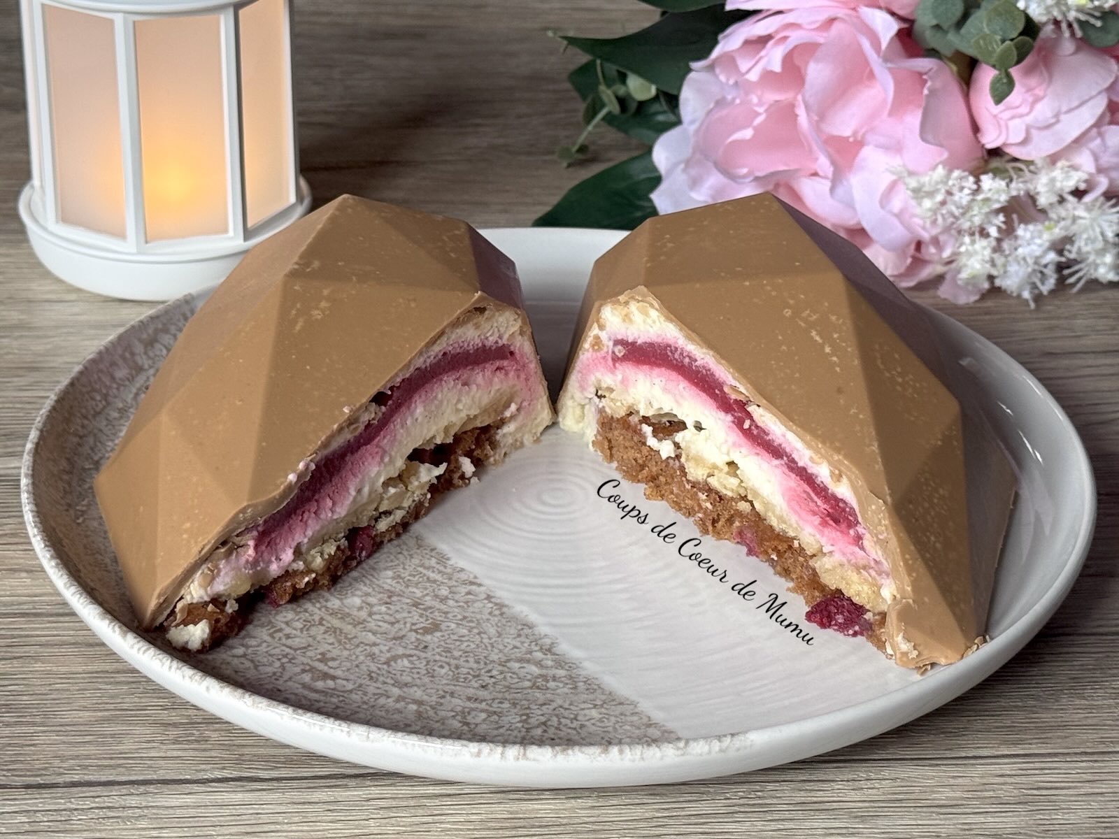 Entremet avec moule coeur silicone Scrapcooking