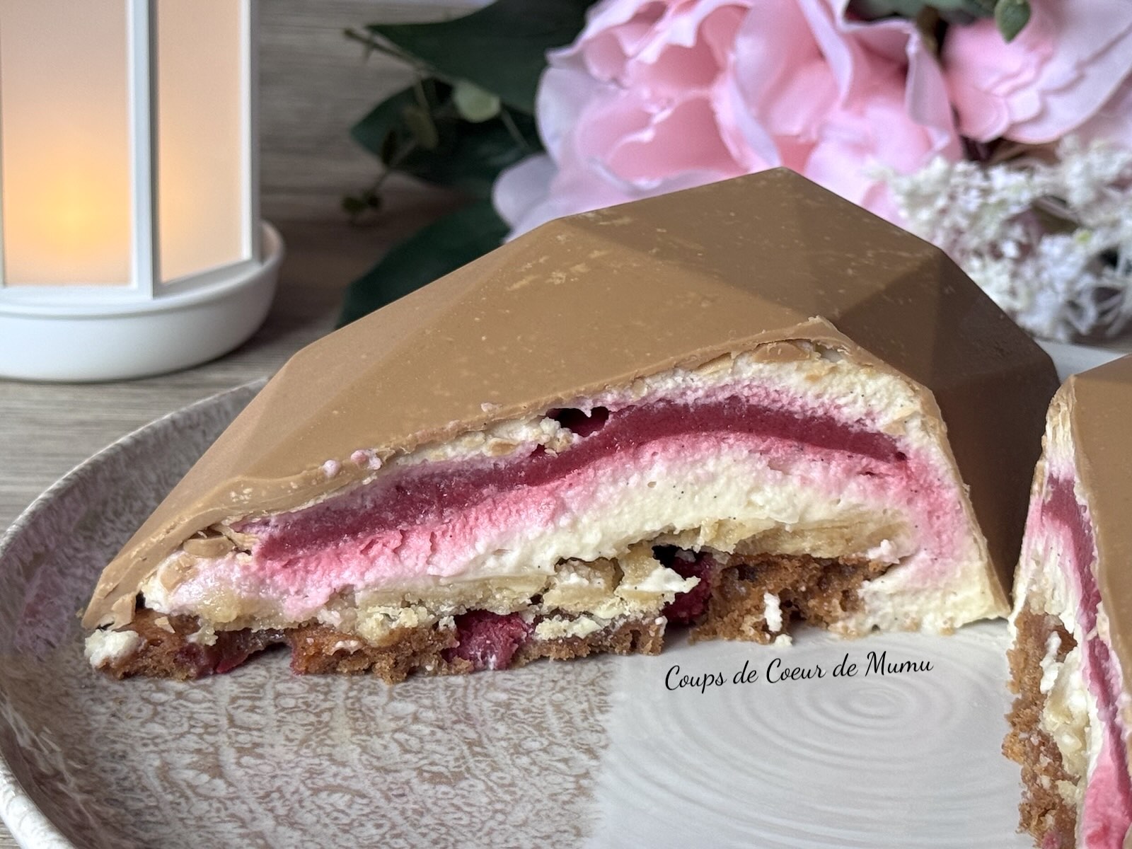 Entremet framboise chocolat Scrapcooking