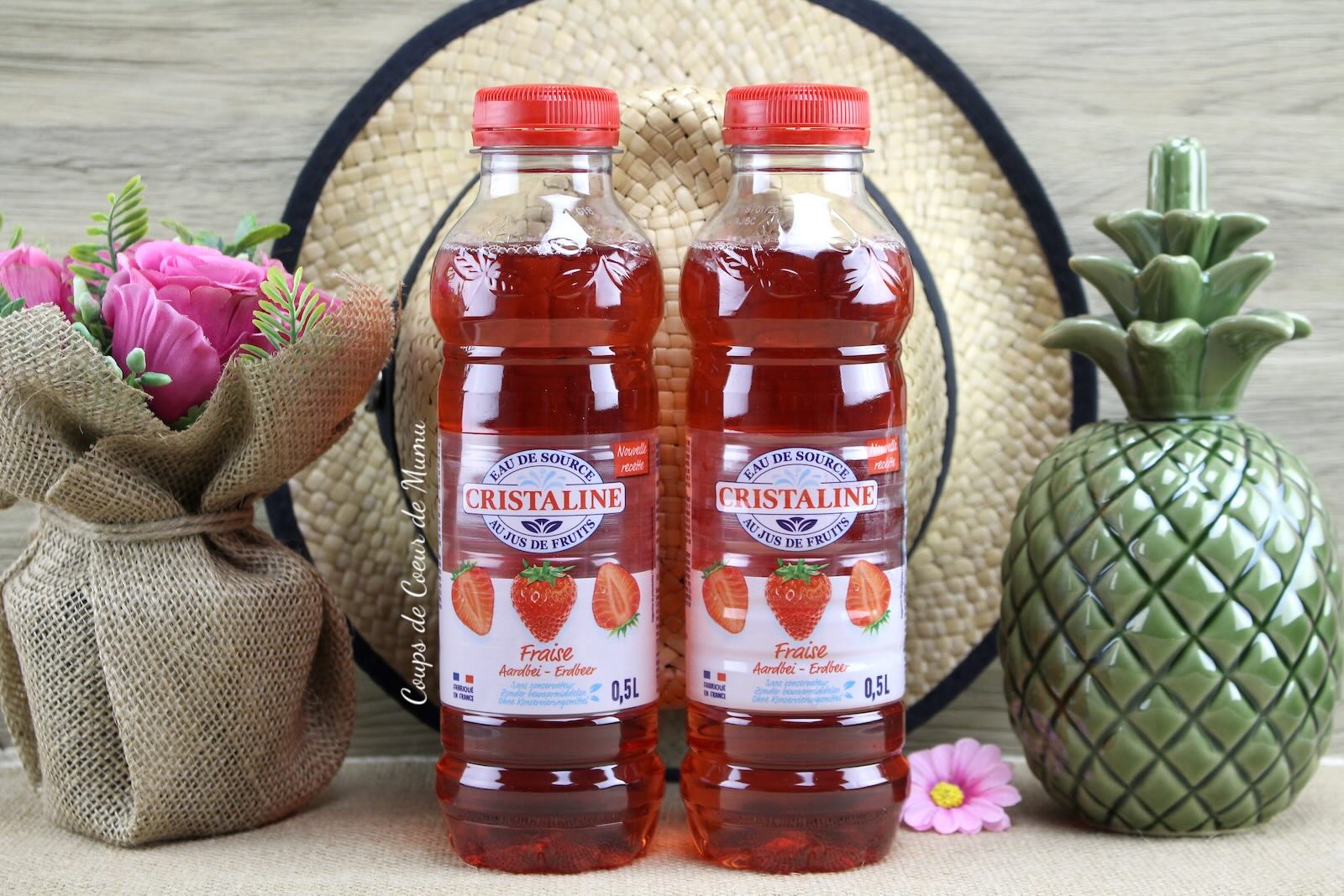 Cristaline au jus de fruit à la fraise
