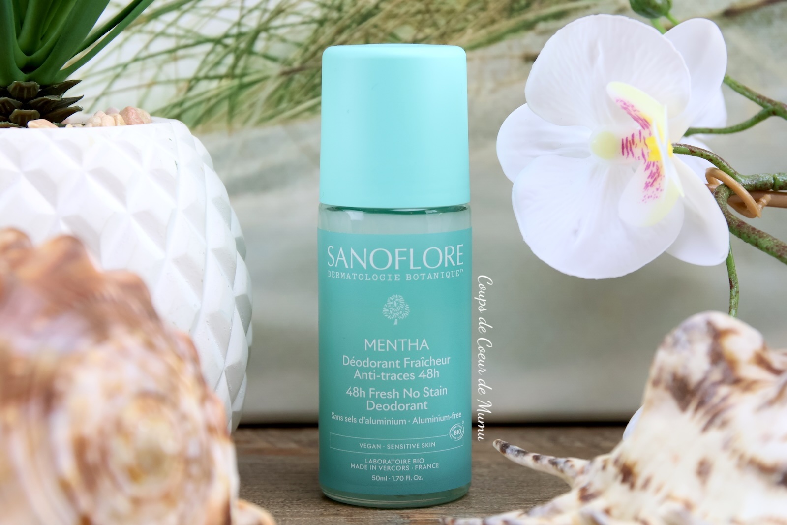 Sanoflore - Déodorant mentha roll-on 48h Trophées Cosmébio 2025-2026