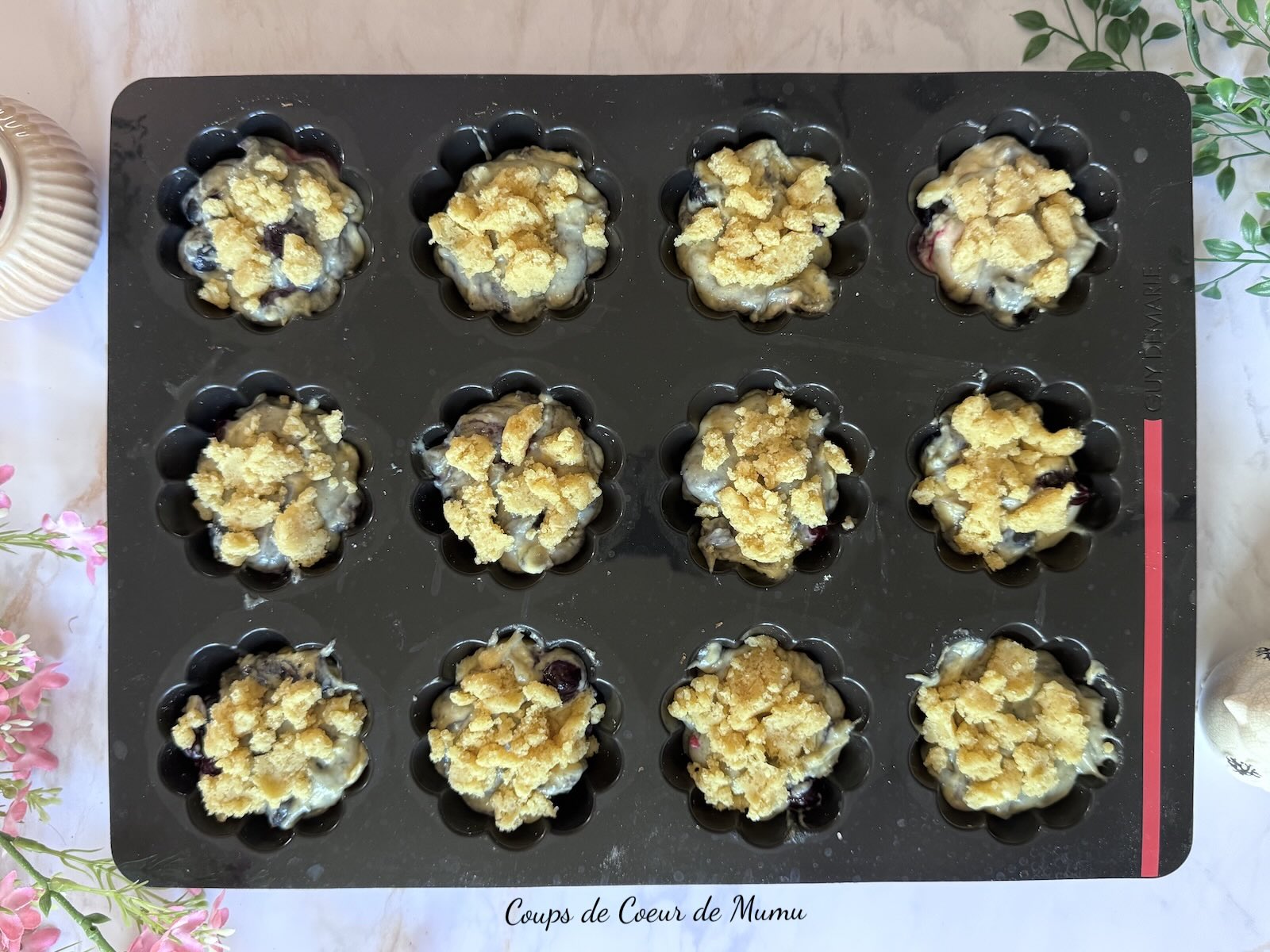Recette Muffins Myrtilles Crumble