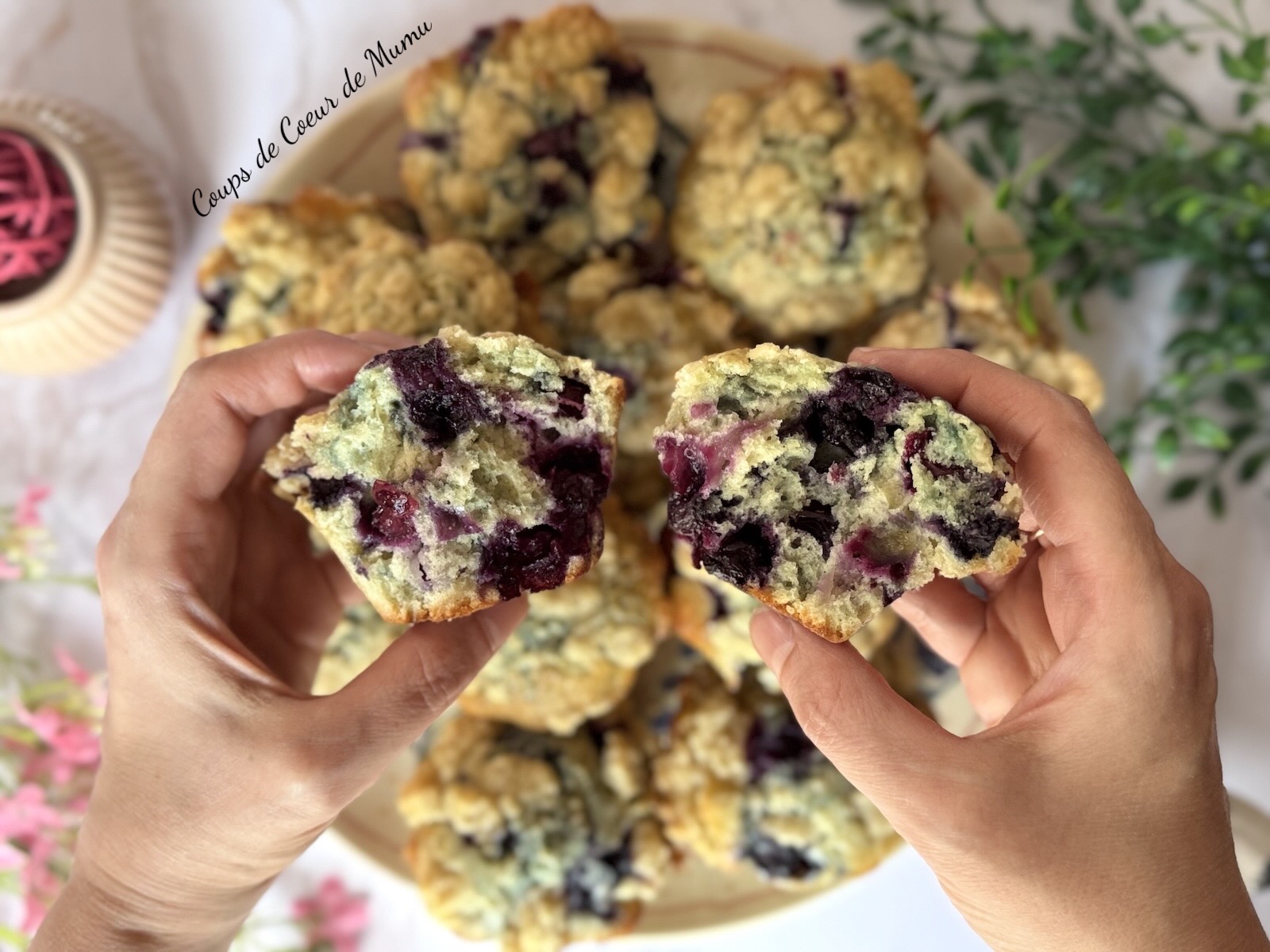 Recette Muffins Myrtilles Crumble conseillère Guy Demarle