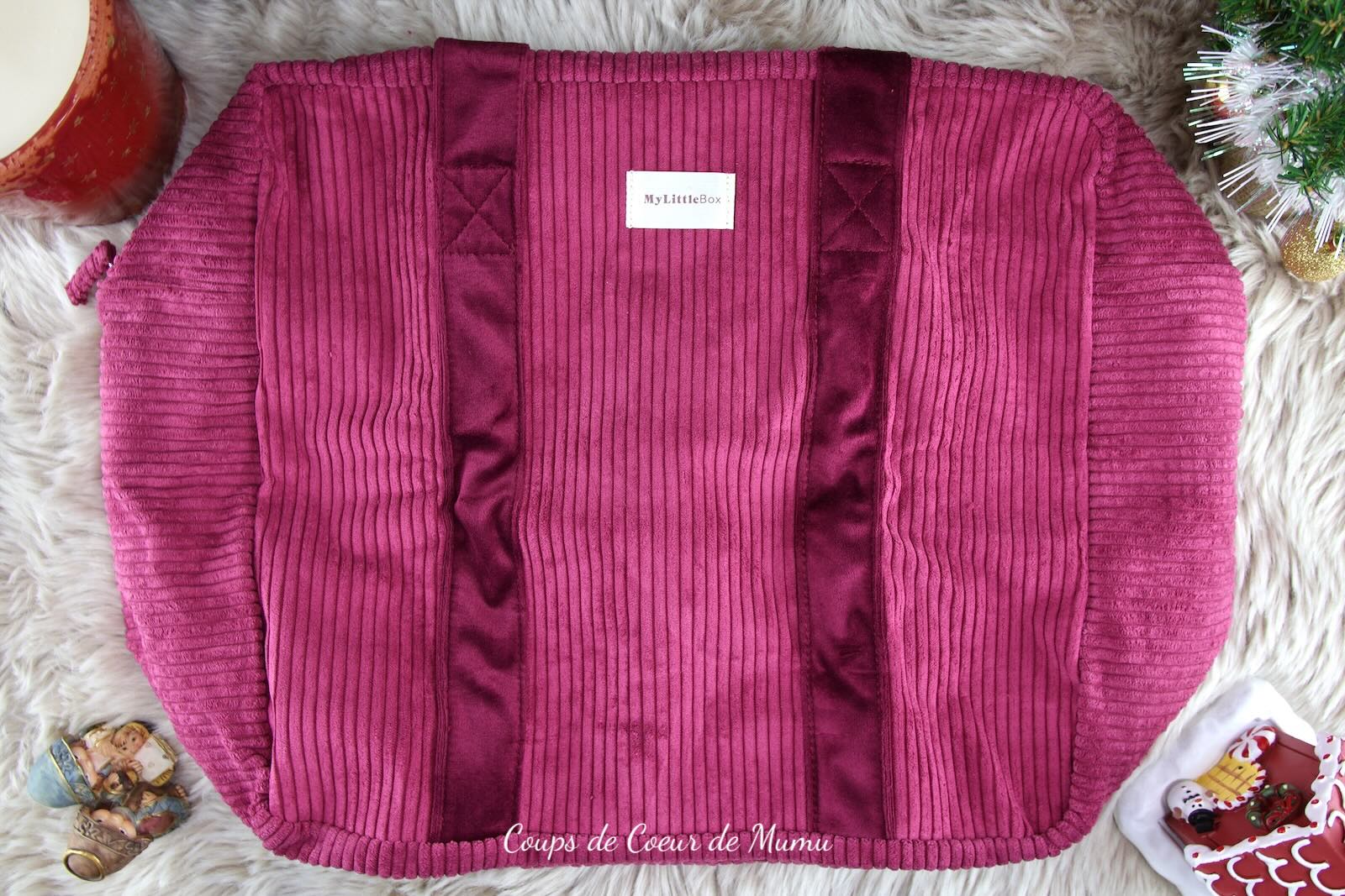 Sac 48h en Velours Côtelé Cranberry