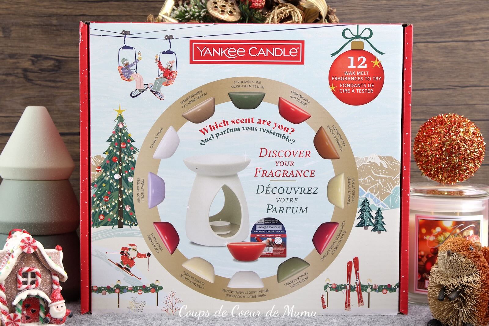 Yankee Candle Christmas Collection Aromalamp & 12 Wax Melts