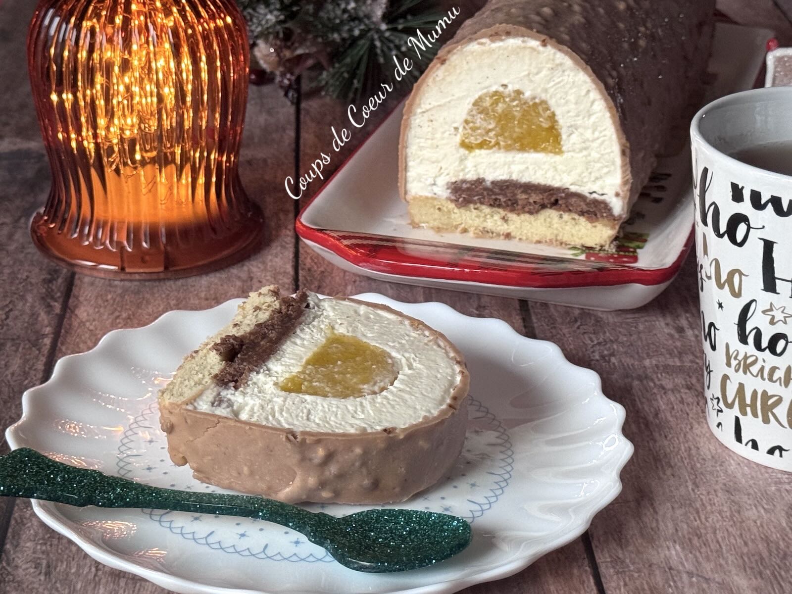 Bûche Mangue Vanille Chocolat avec le Coffret Bûche de Noël Scrapcooking