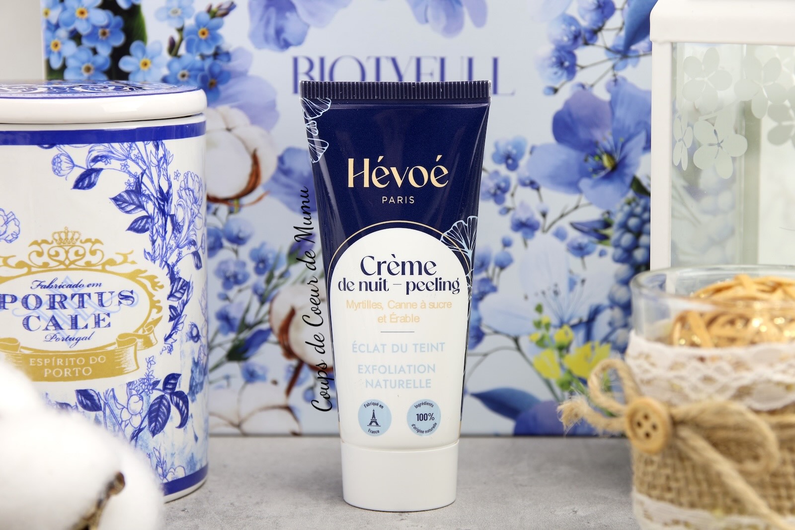 Crème de Nuit Peeling AHA à l’Extrait de Myrtilles Hévoé Paris