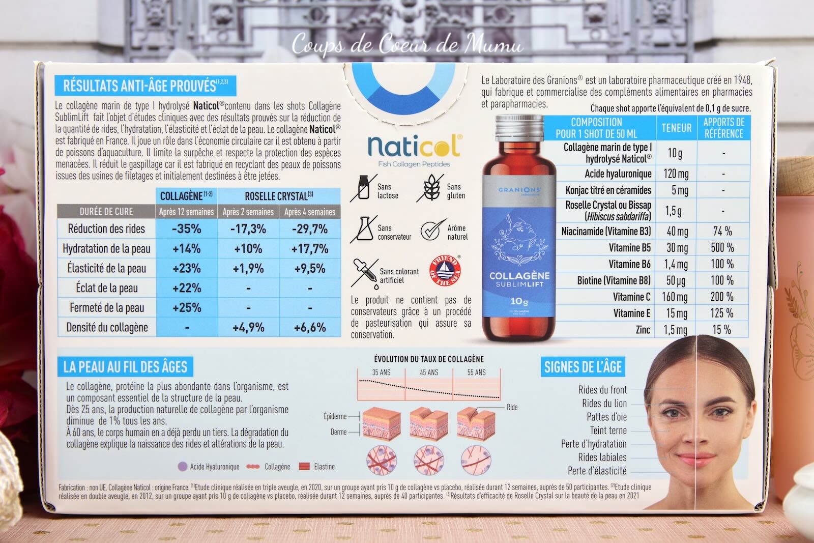 Shots Collagène+ SublimLift Anti-Âge du Laboratoire Granions