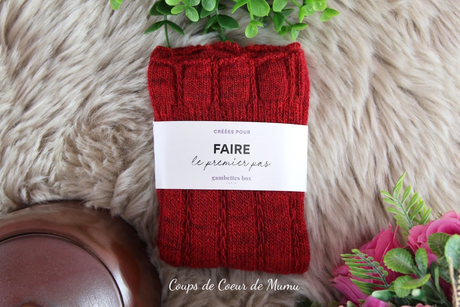 Faire - Les chaussettes rouges en laine mérinos