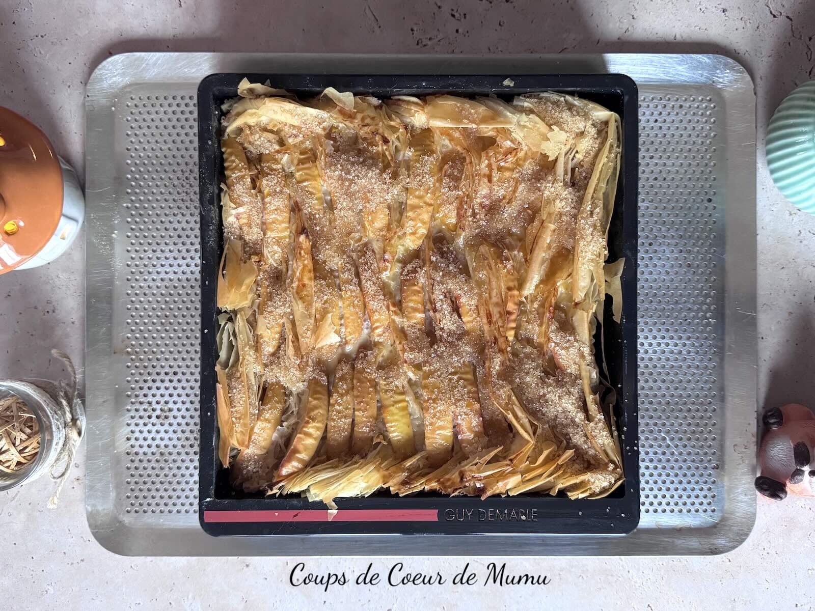 Gâteau Filo aux Pommes Moule Carré et Plaque Aluminium Guy Demarle