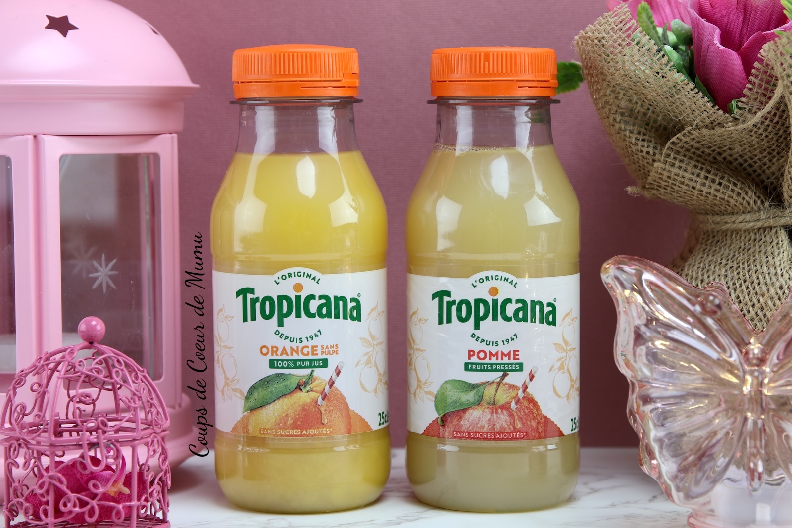 Jus de Fruits Tropicana Orange sans pulpe et Pomme