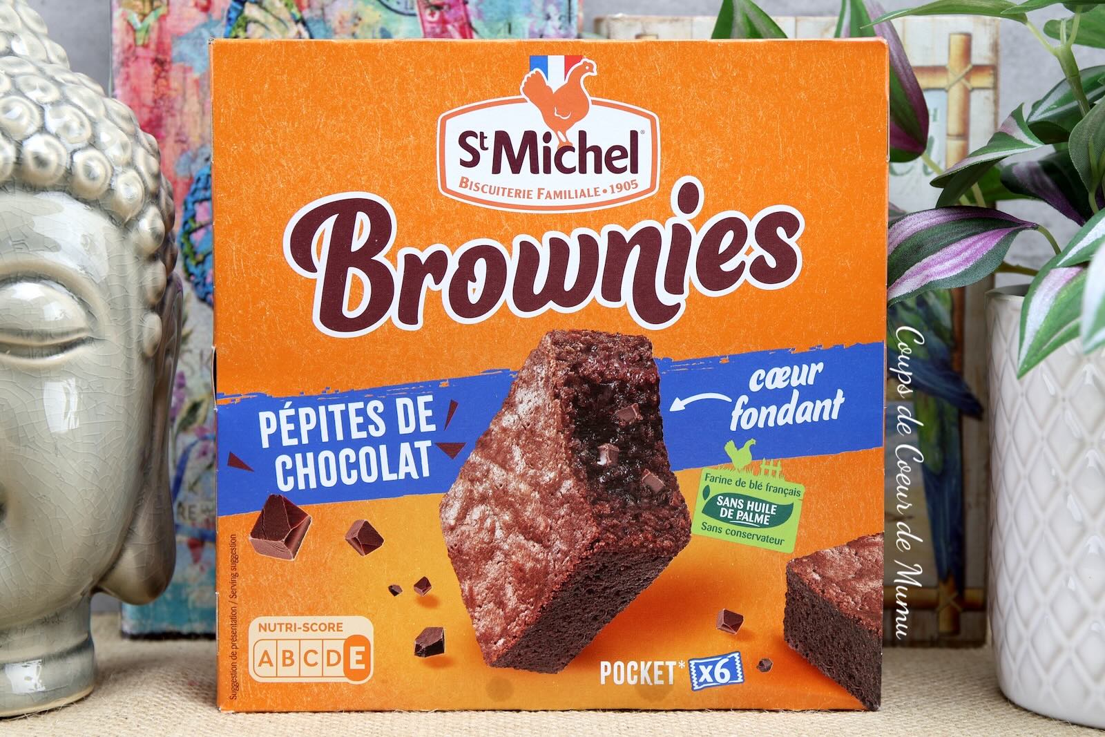 St Michel Brownies Pépites de Chocolat Cœur Fondant